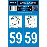 Adhesifs & Stickers 2 autocollants Region Departement 59 Adhesifs & Stickers 2 autocollants Region Departement 59