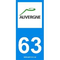 Adhesifs & Stickers 2 autocollants Region Departement 63 Adhesifs & Stickers 2 autocollants Region Departement 63