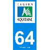 Adhesifs & Stickers 2 autocollants Region Departement 64