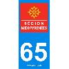 Adhesifs & Stickers 2 autocollants Region Departement 65