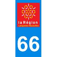 Adhesifs & Stickers 2 autocollants Region Departement 66 Adhesifs & Stickers 2 autocollants Region Departement 66