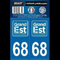 Adhesifs & Stickers 2 autocollants Region Departement 68 Adhesifs & Stickers 2 autocollants Region Departement 68