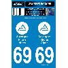 Adhesifs & Stickers 2 autocollants Region Departement 69