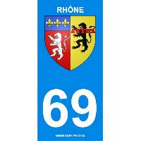 Adhesifs & Stickers 2 autocollants Region Departement 69 version 2 Adhesifs & Stickers 2 autocollants Region Departement 69 version 2