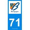 Adhesifs & Stickers 2 autocollants Region Departement 71