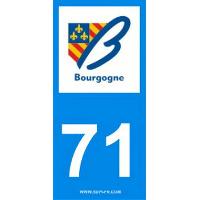 Adhesifs & Stickers 2 autocollants Region Departement 71 Adhesifs & Stickers 2 autocollants Region Departement 71