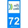 Adhesifs & Stickers 2 autocollants Region Departement 72