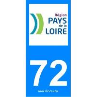Adhesifs & Stickers 2 autocollants Region Departement 72 Adhesifs & Stickers 2 autocollants Region Departement 72
