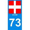 Adhesifs & Stickers 2 autocollants Region Departement 73 version 2