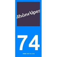 Adhesifs & Stickers 2 autocollants Region Departement 74 Adhesifs & Stickers 2 autocollants Region Departement 74
