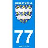 Adhesifs & Stickers 2 autocollants Region Departement 77 version 2