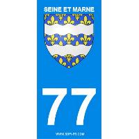 Adhesifs & Stickers 2 autocollants Region Departement 77 version 2 Adhesifs & Stickers 2 autocollants Region Departement 77 version 2