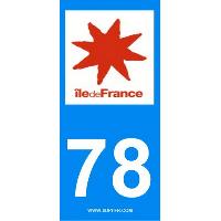 Adhesifs & Stickers 2 autocollants Region Departement 78 Adhesifs & Stickers 2 autocollants Region Departement 78