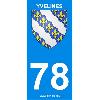 Adhesifs & Stickers 2 autocollants Region Departement 78 version 2