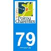 Adhesifs & Stickers 2 autocollants Region Departement 79