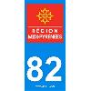 Adhesifs & Stickers 2 autocollants Region Departement 82