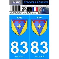 Adhesifs & Stickers 2 autocollants Region Departement 83 version 2 Adhesifs & Stickers 2 autocollants Region Departement 83 version 2