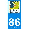 Adhesifs & Stickers 2 autocollants Region Departement 86
