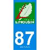 Adhesifs & Stickers 2 autocollants Region Departement 87