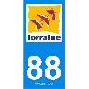 Adhesifs & Stickers 2 autocollants Region Departement 88