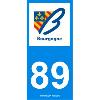 Adhesifs & Stickers 2 autocollants Region Departement 89