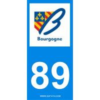 Adhesifs & Stickers 2 autocollants Region Departement 89 Adhesifs & Stickers 2 autocollants Region Departement 89