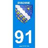 Adhesifs & Stickers 2 autocollants Region Departement 91 version 2