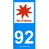 Adhesifs & Stickers 2 autocollants Region Departement 92