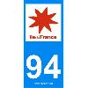 Adhesifs & Stickers 2 autocollants Region Departement 94