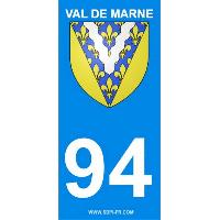 Adhesifs & Stickers 2 autocollants Region Departement 94 version 2 Adhesifs & Stickers 2 autocollants Region Departement 94 version 2