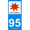 Adhesifs & Stickers 2 autocollants Region Departement 95
