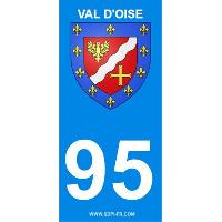 Adhesifs & Stickers 2 autocollants Region Departement 95 version 2 Adhesifs & Stickers 2 autocollants Region Departement 95 version 2