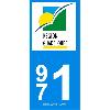 Adhesifs & Stickers 2 autocollants Region Departement 971