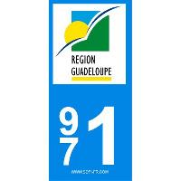 Adhesifs & Stickers 2 autocollants Region Departement 971 Adhesifs & Stickers 2 autocollants Region Departement 971