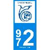 Adhesifs & Stickers 2 autocollants Region Departement 972