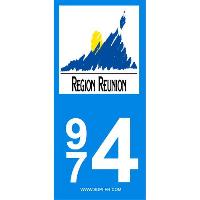 Adhesifs & Stickers 2 autocollants Region Departement 974 Adhesifs & Stickers 2 autocollants Region Departement 974