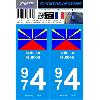 Adhesifs & Stickers 2 autocollants Region Departement 974 version 2