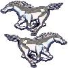 Adhesifs & Stickers Adhesif 2 chevaux Mustang - 10.5x7.5cm
