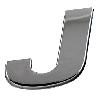 Adhesifs & Stickers Adhesif Sticker 3D Chrome - Lettre J - 29x26mm