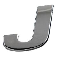 Adhesifs & Stickers Adhesif Sticker 3D Chrome - Lettre J - 29x26mm Adhesifs & Stickers Adhesif Sticker 3D Chrome - Lettre J - 29x26mm