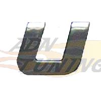 Adhesifs & Stickers Adhesif Sticker 3D Chrome Lettre U - 23x27mm Adhesifs & Stickers Adhesif Sticker 3D Chrome Lettre U - 23x27mm
