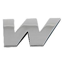 Adhesifs & Stickers Adhesif Sticker 3D Chrome - Lettre W - 23x27mm Adhesifs & Stickers Adhesif Sticker 3D Chrome - Lettre W - 23x27mm