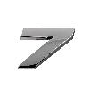 Adhesifs & Stickers Adhesif Sticker 3D Chrome - Numero 7- 23x27mm