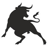 Adhesifs & Stickers Adhesif Sticker Noir Taureau Corrida H84mm x L90mm Adhesifs & Stickers Adhesif Sticker Noir Taureau Corrida H84mm x L90mm
