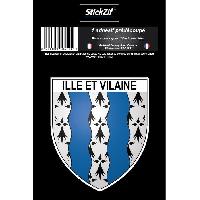 Adhesifs & Stickers Auto 1 Adhesif Blason Ille Et Vilaine STD35B