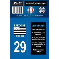 Adhesifs & Stickers Auto 1 Adhesif Moto Region Departement 29 BRETAGNE BREIZH bleu