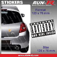 Adhesifs & Stickers Auto 1 sticker Bad Girl Inside 12.5 cm - Parental Advisory - Run-R