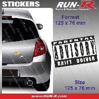 Adhesifs & Stickers Auto 1 sticker Drift Driver 12.5 cm - Parental Advisory - Run-R