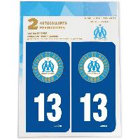 Adhesifs & Stickers Auto 10x 2 Autocollants Dep 13 pour plaque immatriculation OM