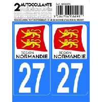 Adhesifs & Stickers Auto 10x Autocollant departement 27 - NORMANDIE
